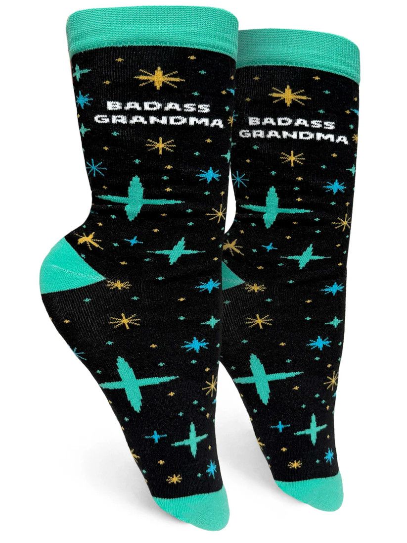 GROOVY THINGS WOMENS SOCK- BADASS GRANDMA