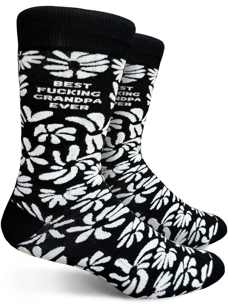 GROOVY THINGS MENS SOCK- BEST FUCKING GRANDPA
