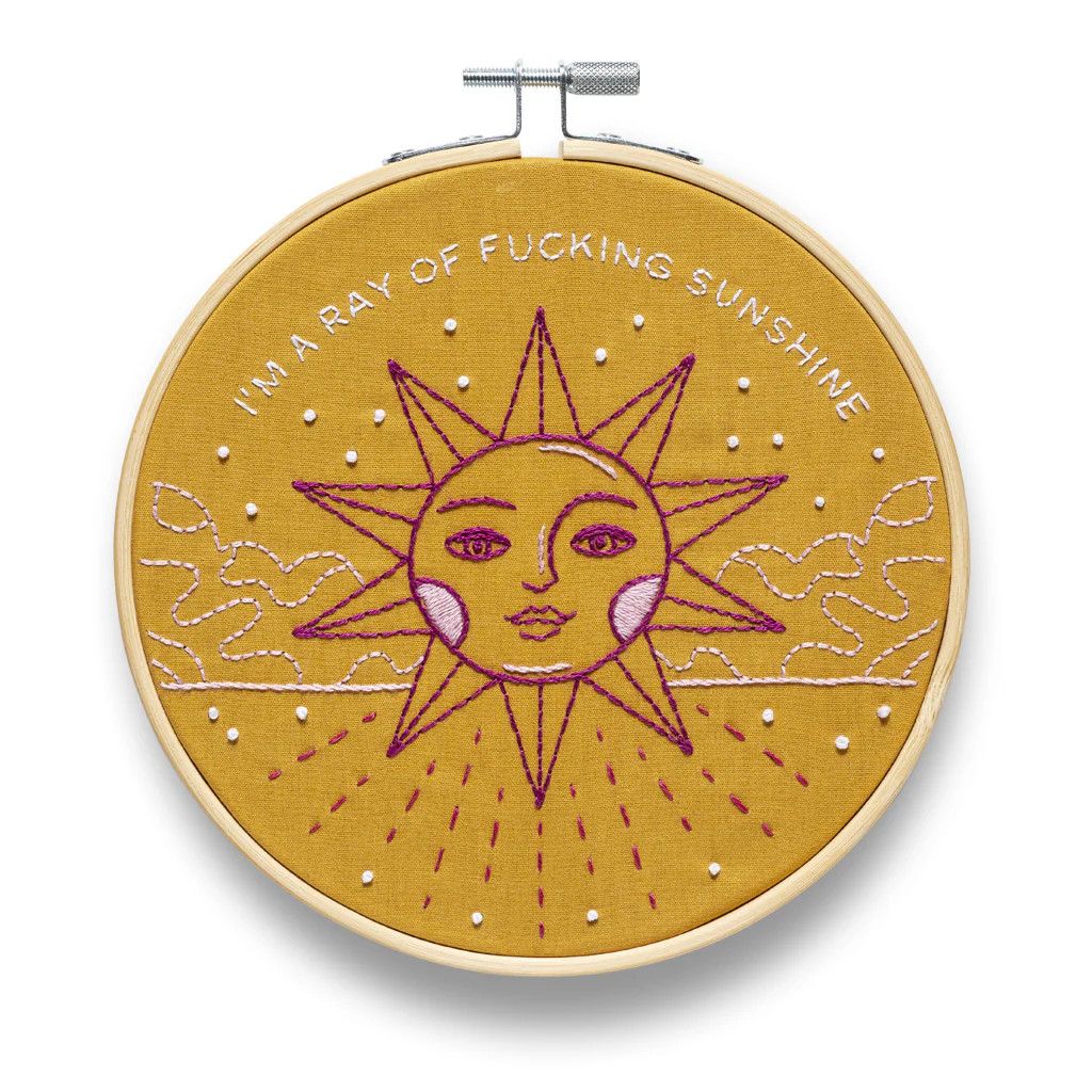 FUNATIC EMBROIDERY KIT - I'M A FUCKING RAY OF SUNSHINE