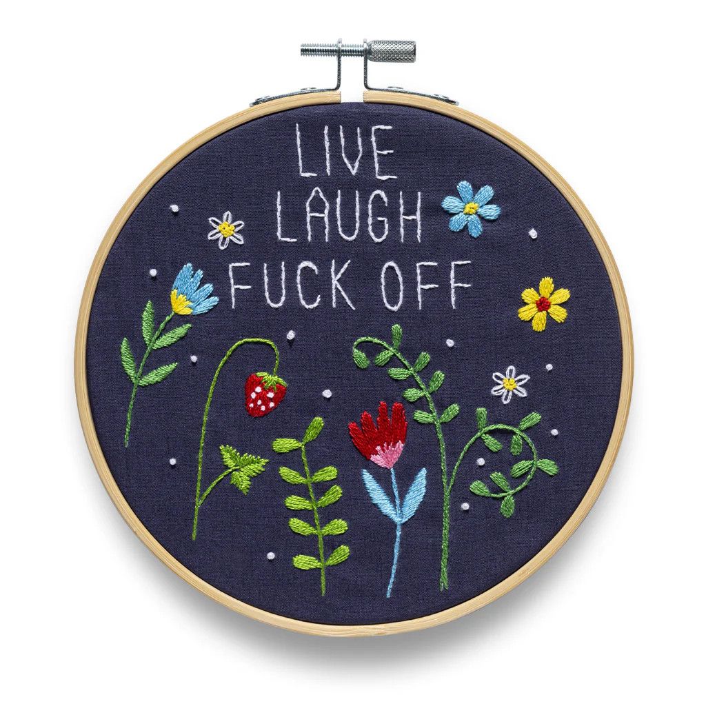 FUNATIC EMBROIDERY KIT - LIVE LAUGH FUCK OFF
