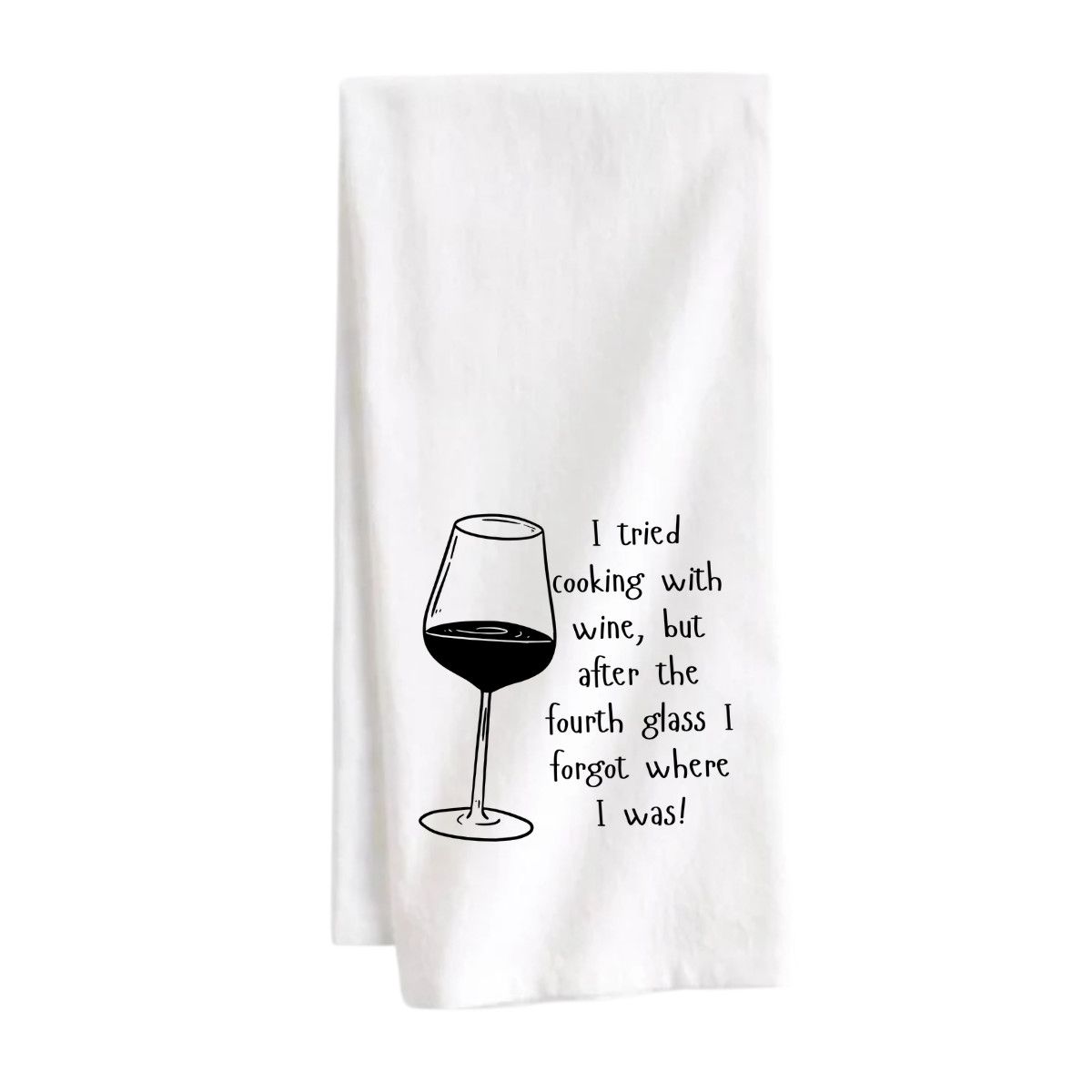 STRAPPING TEA TOWEL - COOKING W/ WINE