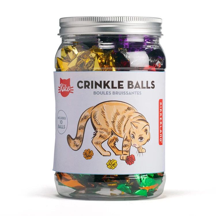 KIKKERLAND CAT CRINKLE BALLS