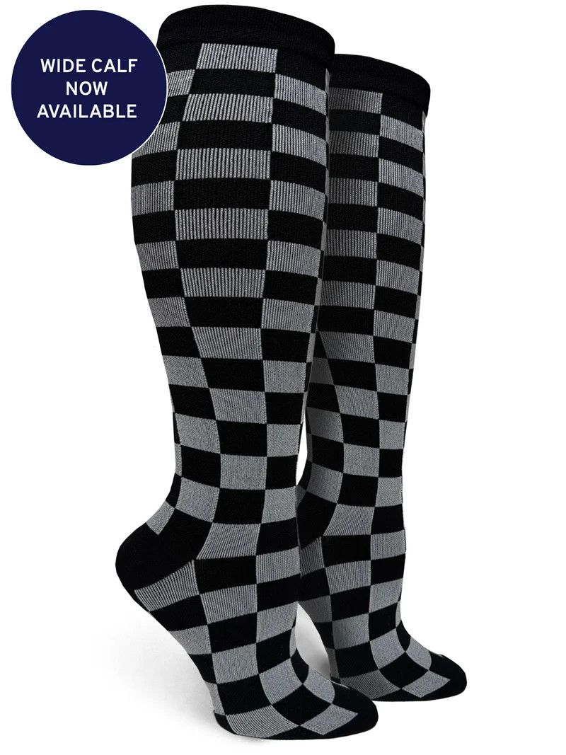 GROOVY THINGS  COMPRESSION SOCKS - CHECKERED