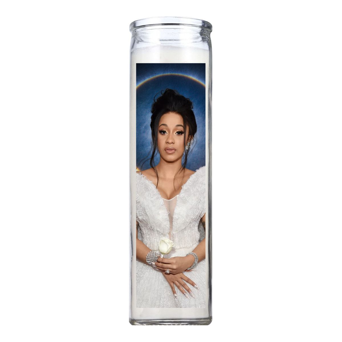 STRAPPING PRAYER CANDLE - CARDI B