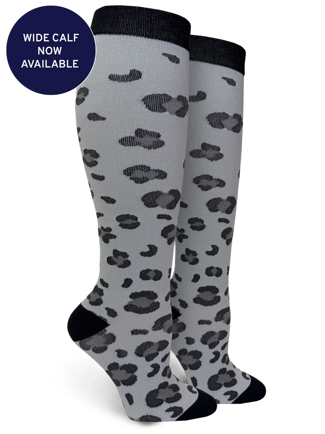 GROOVY THINGS  COMPRESSION SOCKS - BLACK LEOPARD PRINT
