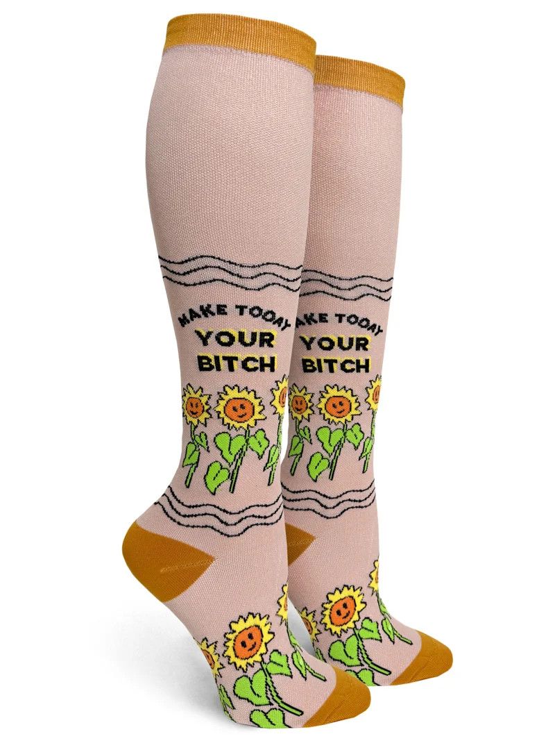 GROOVY THINGS  COMPRESSION SOCKS - MAKE TODAY YOUR BITCH