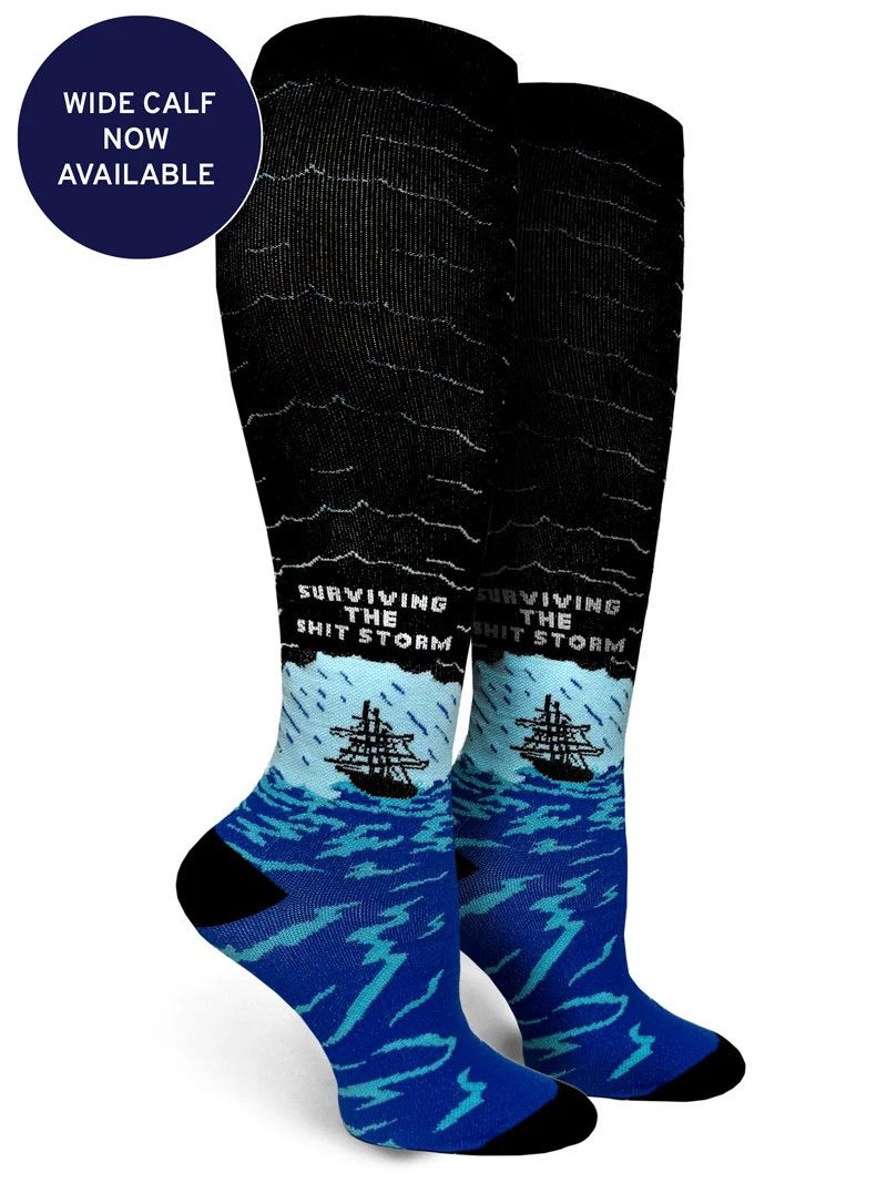 GROOVY THINGS  COMPRESSION SOCKS - SHITSTORM