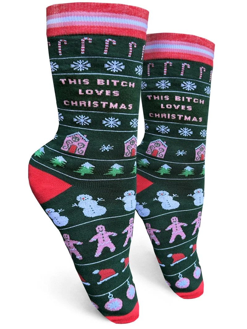 GROOVY THINGS WOMEN'S CREW - THIS BITCH LOVES CHRISTMAS