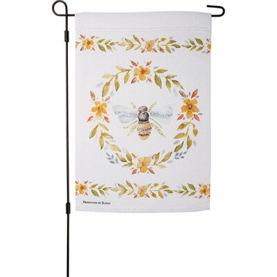 Garden Flag Floral Bee