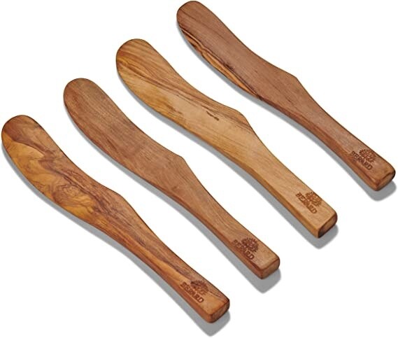 Berard Set/4 Olivewood, Wood Spreader