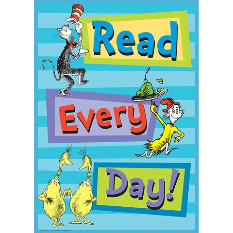 READ EVERY DAY DR. SEUSS POSTER