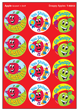 SNAPPY APPLES SCRATCH N SNIFF STICKERS
