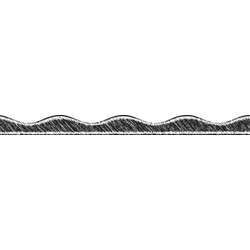 BLACK SCRIBBLE CHALK MAGNETIC BORDER