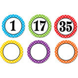 Polka Dots Numbers Magnetic Accents