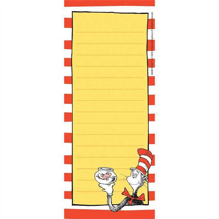 DR. SEUSS CLASSIC NOTEPAD