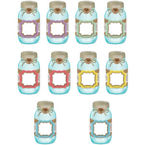 SHABBY CHIC MASON JARS ACCENTS