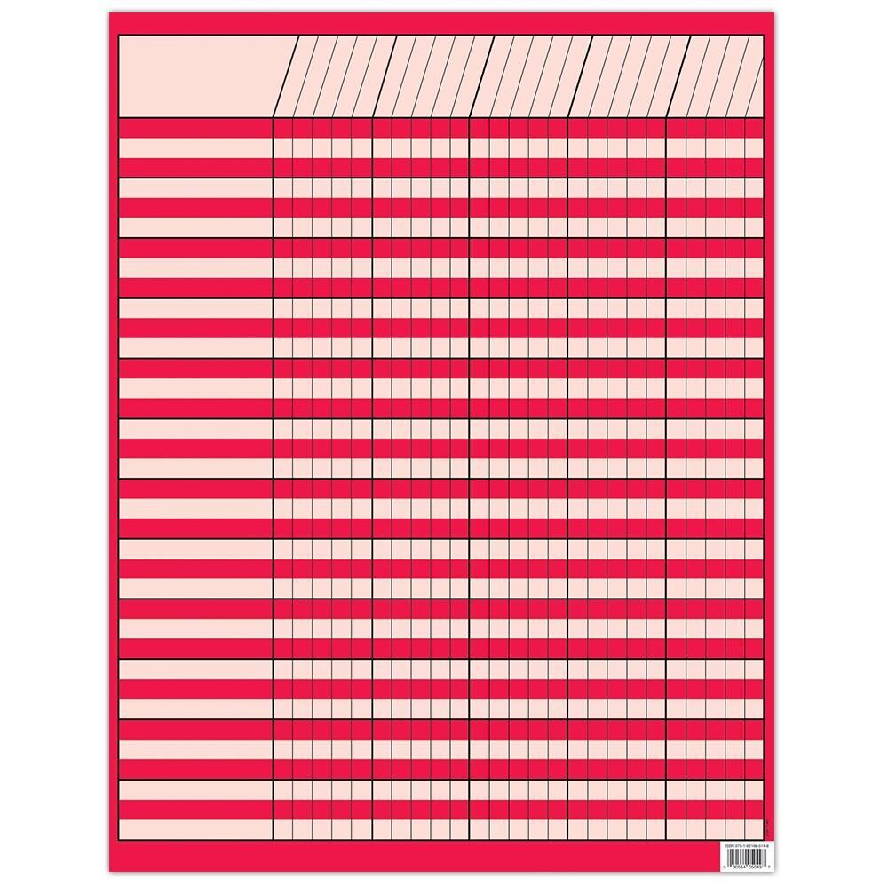 POPPY RED INCENTIVE CHART (MEDIUM SIZE)