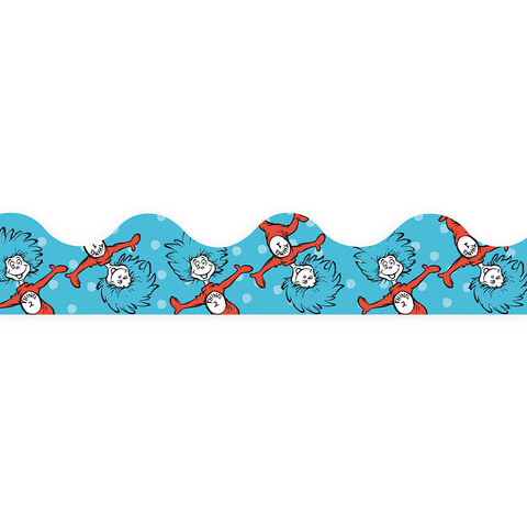 THING 1 THING 2 BORDER BLUE BACKGROUND