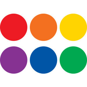SPOT ON COLORFUL CIRCLES FLOOR MARKERS