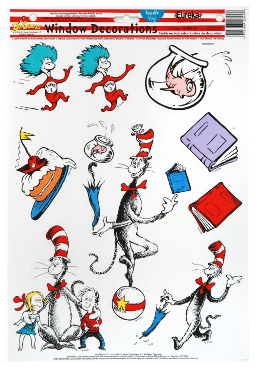 CAT IN THE HAT WINDOW CLINGS
