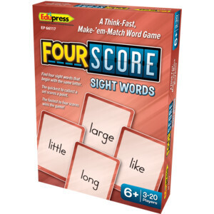 FOUR SCORE CARD GAME; SIGHT WORDS