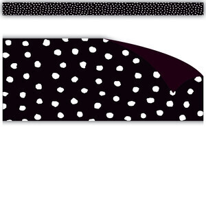 WHITE PAINTED DOTS ON BLACK MAGNETIC BORDER