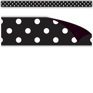 BLACK POLKA DOTS MAGNETIC  BORDER