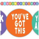 COLORFUL POSITIVE SAYINGS DIE CUT BORDER