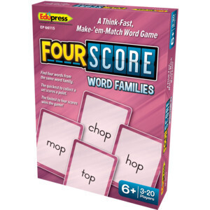 FOUR SCORE CARD GAME; WORD FAMILIES