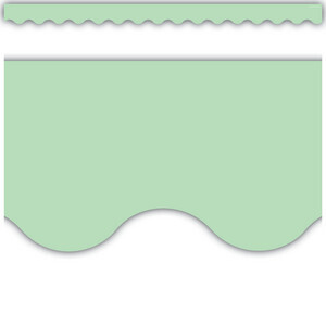 MINT GREEN SCALLOPED BORDER