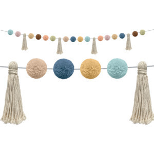 EVERYONE IS WELCOME POM POM AND TASSELS GARLAND