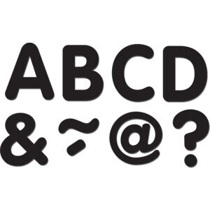BLACK CLASSIC MAGNETIC 2 IN LETTERS
