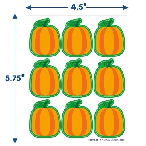 FALL PUMPKIN GIANT STICKERS