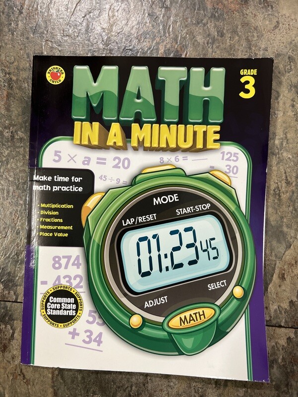 @ MATH IN A MINUTE GR  3