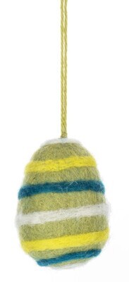 EASTER EGG WOOL ORNAMENTS