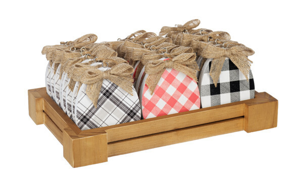 PRINTED EASTER EGG ORNAMENT BURLAP