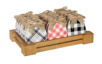 PRINTED EASTER EGG ORNAMENT BURLAP