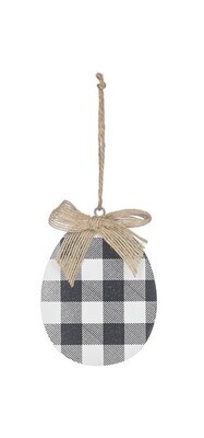 PRINTED EASTER EGG ORNAMENT BURLAP