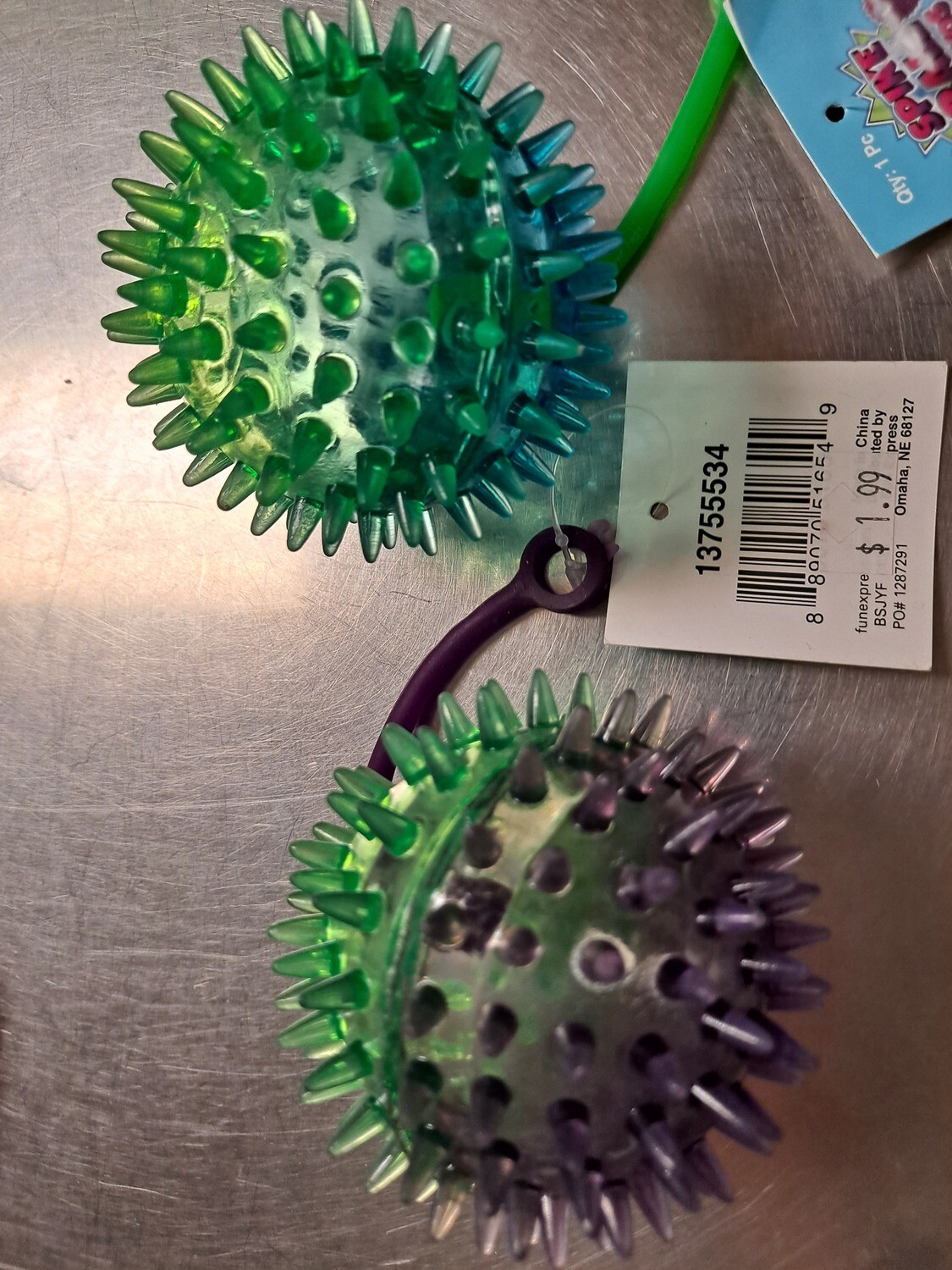 TWO TONED SPIKE BALL Y0-YO