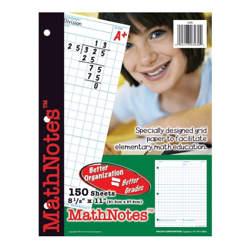 MATH NOTES GRID PAPER - 150 SHEETS