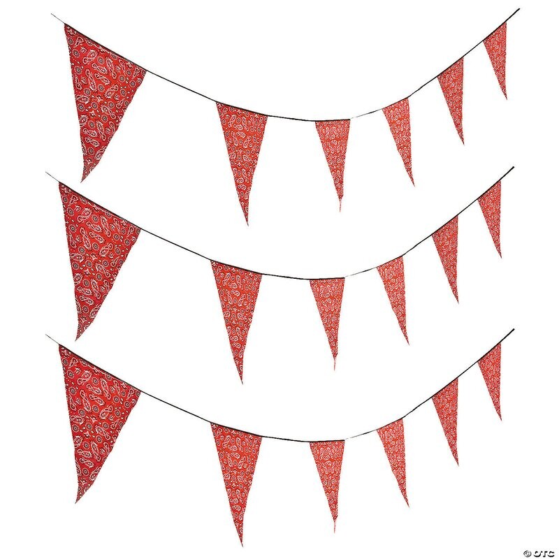 RED BANDANA PENNANT (100 FEET)