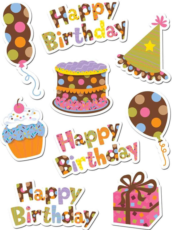 @ DOTS ON CHOCOLATE HAPPY BIRTHDAY STICKERS