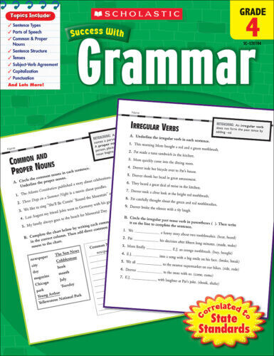 GRAMMAR GRADE 4 SCHOLASTIC SUCCESS