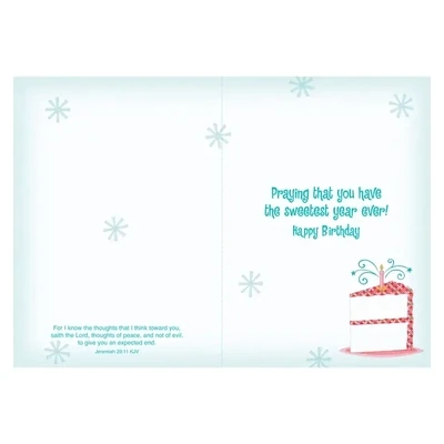 SLICE OF CAKE HAPPY BIRHTDAY CARD JER 29:11