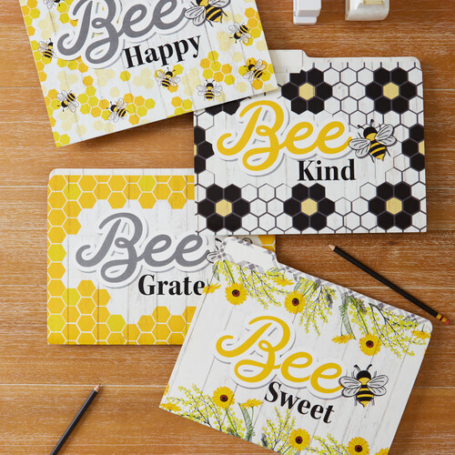 THE HIVE FILE FOLDERS 4 PACK ASSORTED
