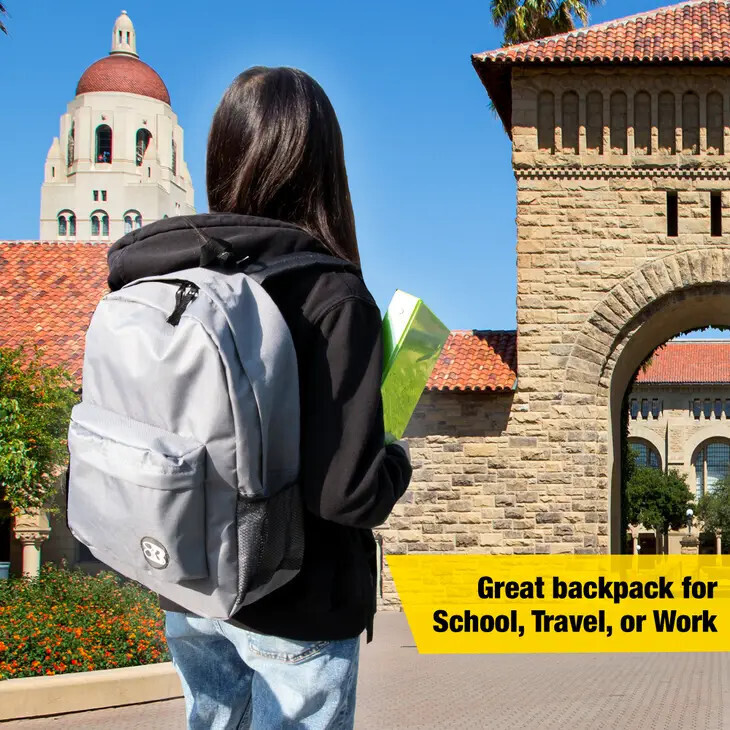 17" GRAY BACKPACK