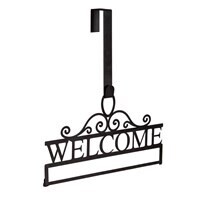WELCOME GARDEN FLAG OVER THE DOOR HANGER