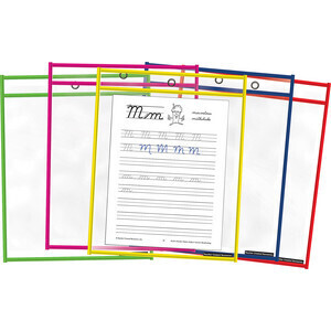 COLORFUL DRY ERASE POCKETS-10 PACK