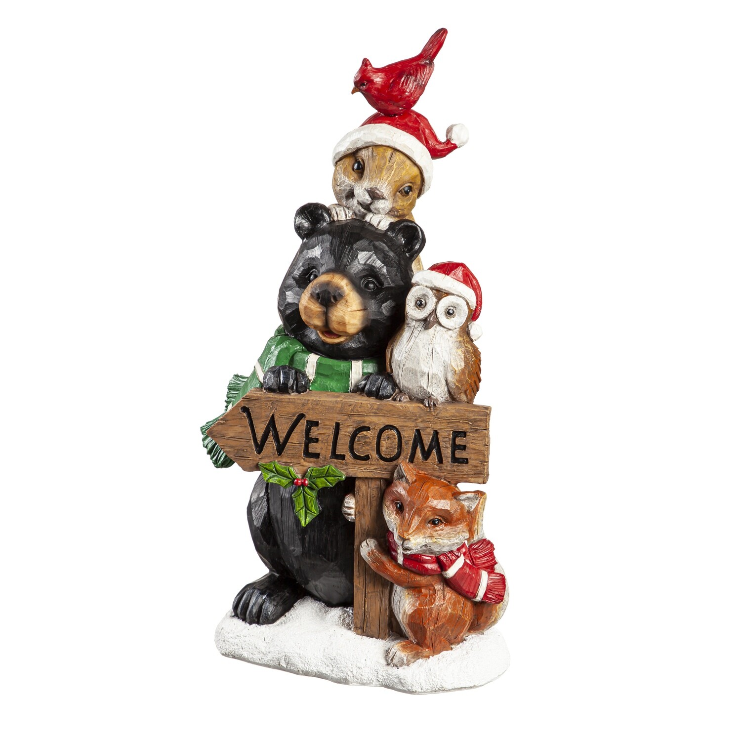 HOLIDAY WELCOME FOREST FRIENDS STATUE