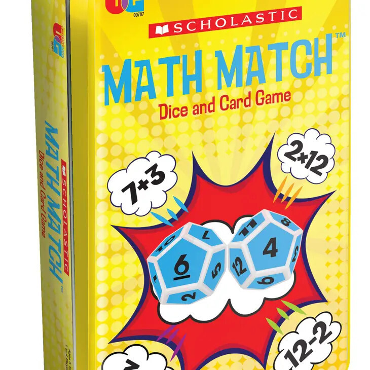 SCHOLATIC MATH MATCH TIN